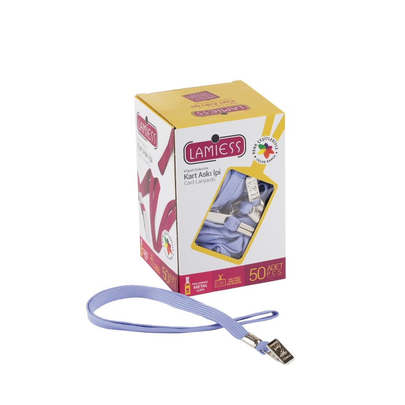 Lamiess Kart Askı İpi M.Maşalı Klipsli Lila 50'Li fiyat teklifi al