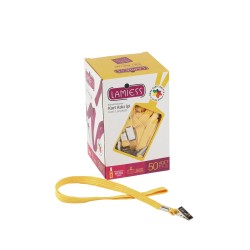 Lamiess Kart Askı İpi M.Maşalı Klipsli Sarı 50'Li