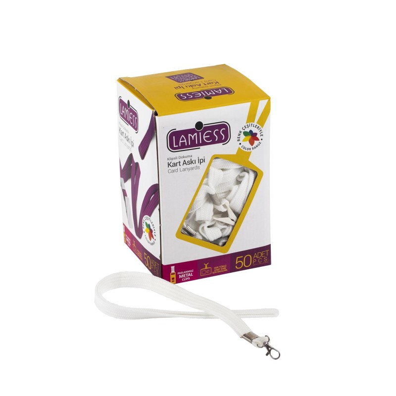 Lamiess Kart Askı İpi Paris Kancalı Beyaz 50'Li fiyat teklifi al