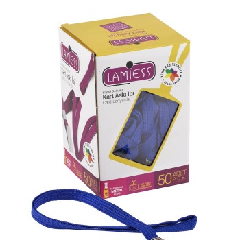 Lamiess Kart Askı İpi Paris Kancalı Lacivert 50'Li