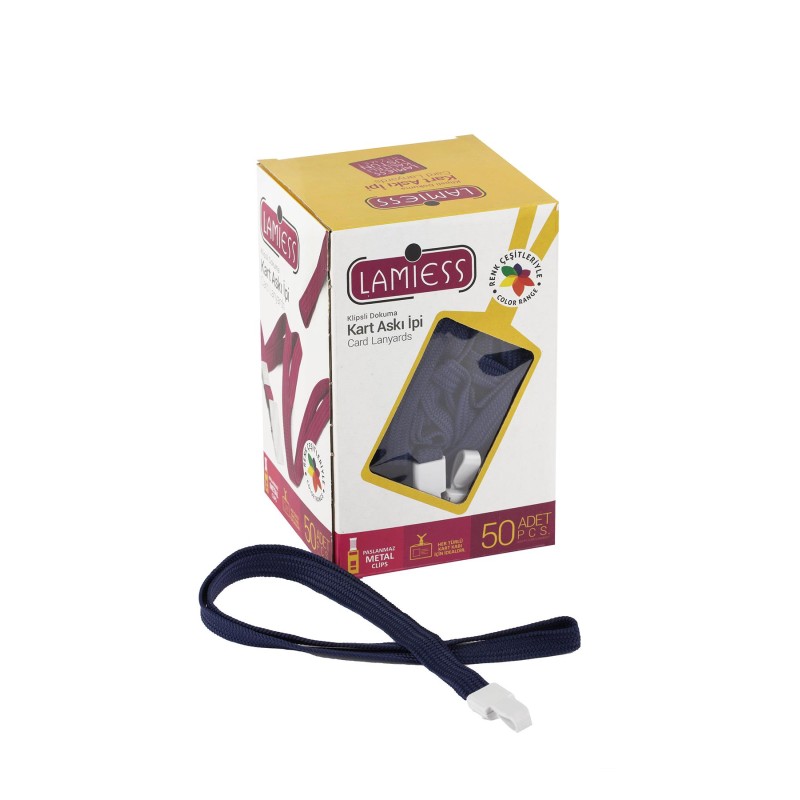 Lamiess Kart Askı İpi Plastik Kancalı Lacivert 50'Li fiyat teklifi al