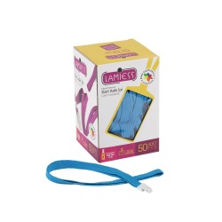 Lamiess Kart Askı İpi Plastik Kancalı Mavi 50'Li