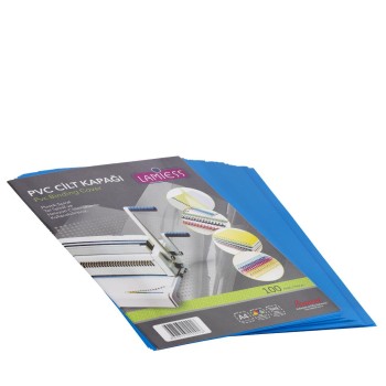 Lamiess  A-4 160 Mıc.Opak Cilt Kapağı Mavi 100 'Lü