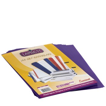 Lamiess  A-4 160 Mıc.Opak Cilt Kapağı Mor 100 'Lü