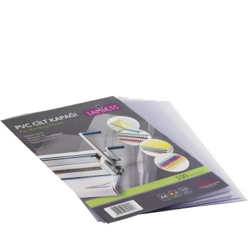 Lamiess  A-3 160 Mıc.Opak Cilt Kapağı Şeffaf 100 'Lü