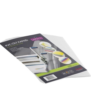 Lamiess  A-4 300 Mıc.Pp Cilt Kapağı Beyaz 100 'Lü