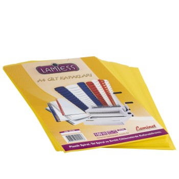 Lamiess  A-4 500 Mıc.Pp Cilt Kapağı Sarı 50 'Li