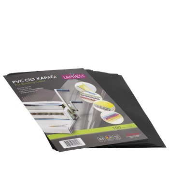 Lamiess  A-4 500 Mıc.Pp Cilt Kapağı Siyah 50 'Li