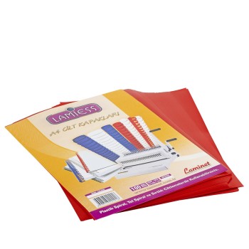 Lamiess  A-3 500 Mıc.Pp Cilt Kapağı Kırmızı 50 'Li