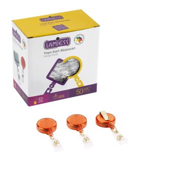 Lamiess Lms 351 Yuvarlak Yoyo Şeffaf Turuncu  50'Li