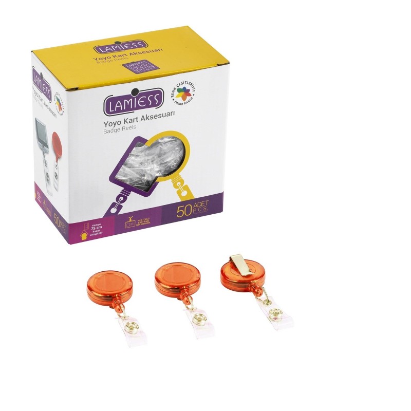 Lamiess Lms 351 Yuvarlak Yoyo Şeffaf Turuncu  50'Li fiyat teklifi al