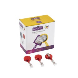 Lamiess Lms 351 Yuvarlak Yoyo Şeffaf Kırmızı 50'Li