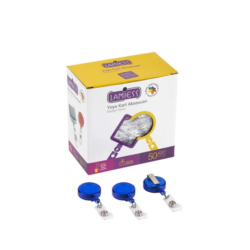 Lamiess Lms 351 Yuvarlak Yoyo Şeffaf Mavi  50'Li fiyat teklifi al
