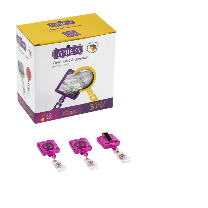 Lamiess Lms 363 Kare Yoyo Şeffaf Pembe  50'Li fiyat teklifi al