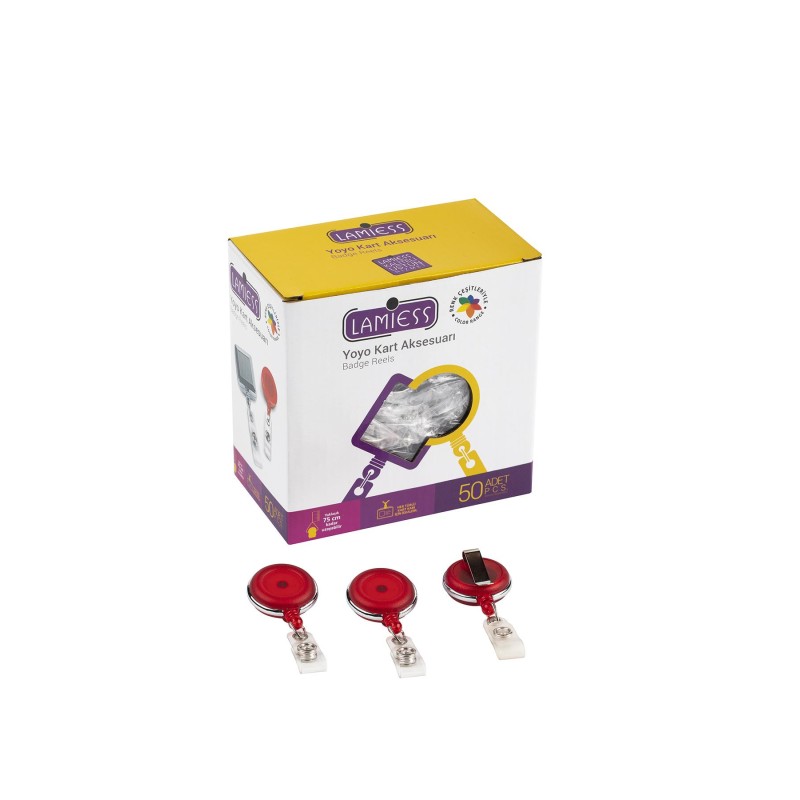 Lamiess Lms 378 Çelik Bordürlü Yuvarlak Yoyo Şeffaf Kırmızı  50'Li fiyat teklifi al