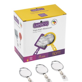 Lamiess Lms 154 Çelik Bordürlü Oval Yoyo Beyaz  50'Li