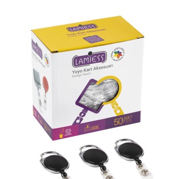 Lamiess Lms 154 Çelik Bordürlü Oval Yoyo Siyah  50'Li