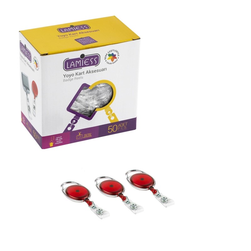 Lamiess Lms 154 Çelik Bordürlü Oval Yoyo Şeffaf Kırmızı  50'Li fiyat teklifi al