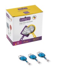 Lamiess Lms 154 Çelik Bordürlü Oval Yoyo Şeffaf Mavi  50'Li