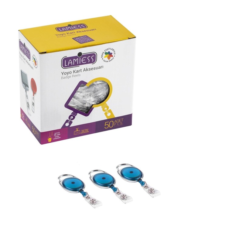 Lamiess Lms 154 Çelik Bordürlü Oval Yoyo Şeffaf Mavi  50'Li fiyat teklifi al