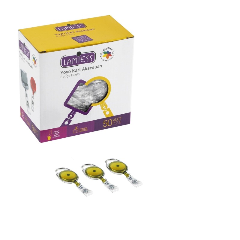 Lamiess Lms 154 Çelik Bordürlü Oval Yoyo Şeffaf Sarı  50'Li fiyat teklifi al