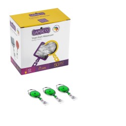 Lamiess Lms 154 Çelik Bordürlü Oval Yoyo Şeffaf Yeşil  50'Li