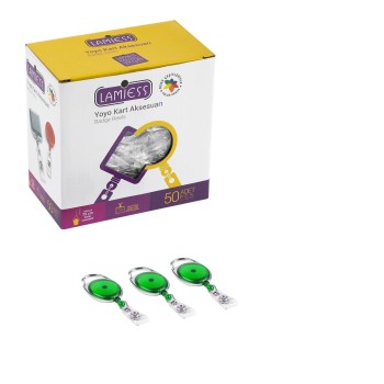 Lamiess Lms 154 Çelik Bordürlü Oval Yoyo Şeffaf Yeşil  50'Li