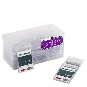 Lamiess  T-037 V Dikey Kilitli Kart Poşeti 100'Lü