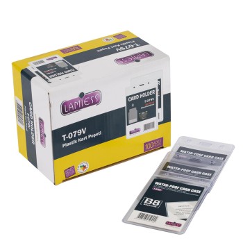 Lamiess  T-079 V Dikey Kilitli Kart Poşeti 100'Lü
