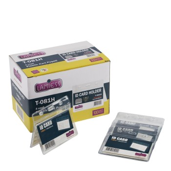 Lamiess  T-081 H Yatay Pvc İkili Kart Poşeti 100'Lü