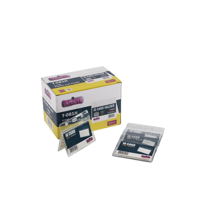 Lamiess  T-081 H Yatay Pvc İkili Kart Poşeti 100'Lü fiyat teklifi al