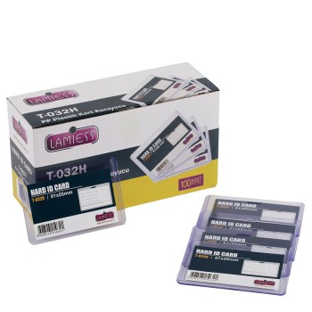 Lamiess  T-032 H Yatay Pp Plastik Kart Koruyucu 100'Lü