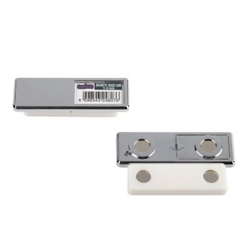 Lamiess  T-518S Gümüş Mıknatıslı Yaka İsimliği 25'Li