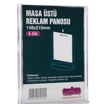 Lamiess  K-233 Masaüstü Reklam Panosu Dikey