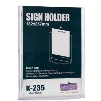 Lamiess K-235 Masaüstü Reklam Panosu Dikey 3 'Lü