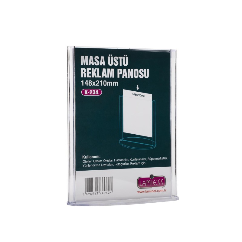 Lamiess K-236 Masaüstü Reklam Panosu Dikey 5 'Li fiyat teklifi al