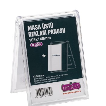 Lamiess K-253 Masaüstü Reklam Panosu Dikey 3 'Lü