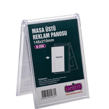 Lamiess K-255 Masaüstü Reklam Panosu Dikey 3 'Lü