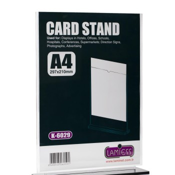 Lamiess K-6029 Masaüstü Reklam Panosu Dikey 5 'Li