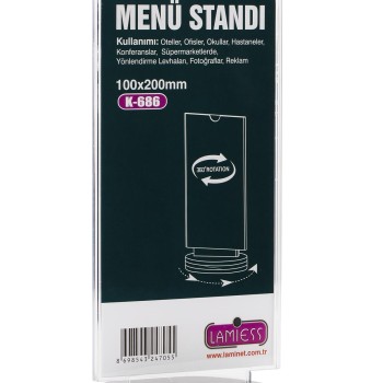 Lamiess  K-686 Masaüstü Menü Stand 2'Li