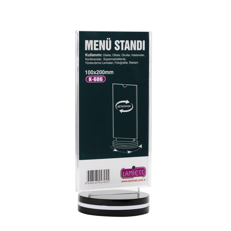 Lamiess  K-686 Masaüstü Menü Stand 2'Li fiyat teklifi al