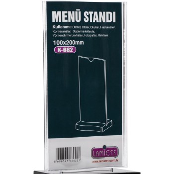 Lamiess  K-682 Masaüstü Menü Stand 3'Lü