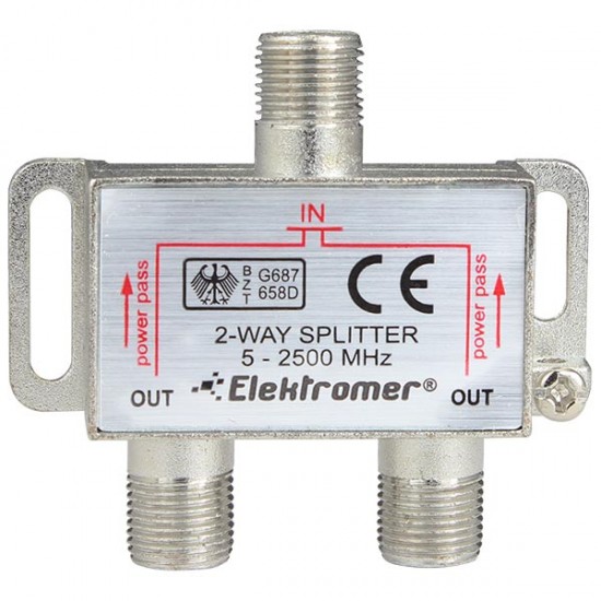 1/2 SPLITTER 5-2500 MHZ ELEKTROMER