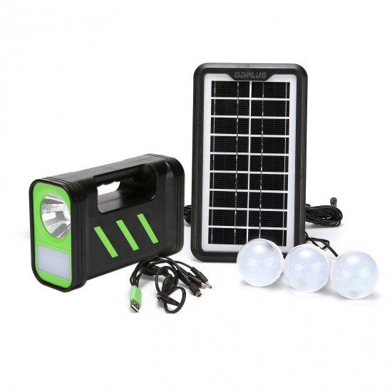 POWERMASTER GD-12 SOLAR PANELLİ 3 AMPULLÜ SET AKÜLÜ SOLAR IŞILDAK FENER