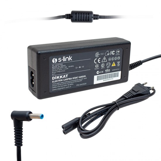 NOTEBOOK ADAPTÖR SL-NBA53 HP 19.5V/2.31A  4.5*3.0 UÇ POWERMASTER