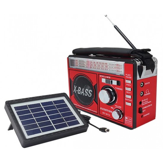 EVERTON RT-872 SOLAR PANELLİ MÜZİK KUTUSU USB/SD/FM/SW