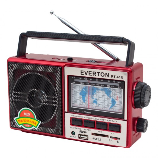 EVERTON RT-41BT * RT-41U USB/SD/FM/SW3 ŞARJLI DÜNYA RADYO (VT-3061)*(VT-3095)