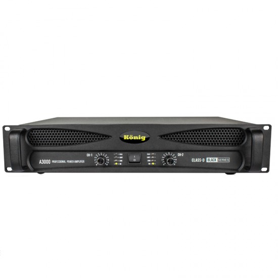 KÖNİG A-3000/S 4 OHM 2X1350W BLACK SERİ POWER ANFİ