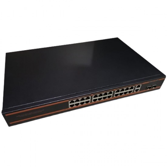 KARER 300W 10/100/1000 MBPS 24+2+SFP 24 PORT POE ETHERNET SWITCH