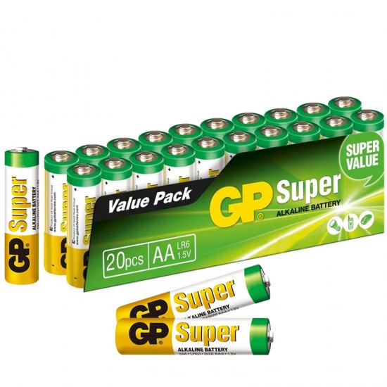 GP 15A-2VS20 AA/LR6 SUPER ALKALİN AA KALEM 20Lİ PAKET